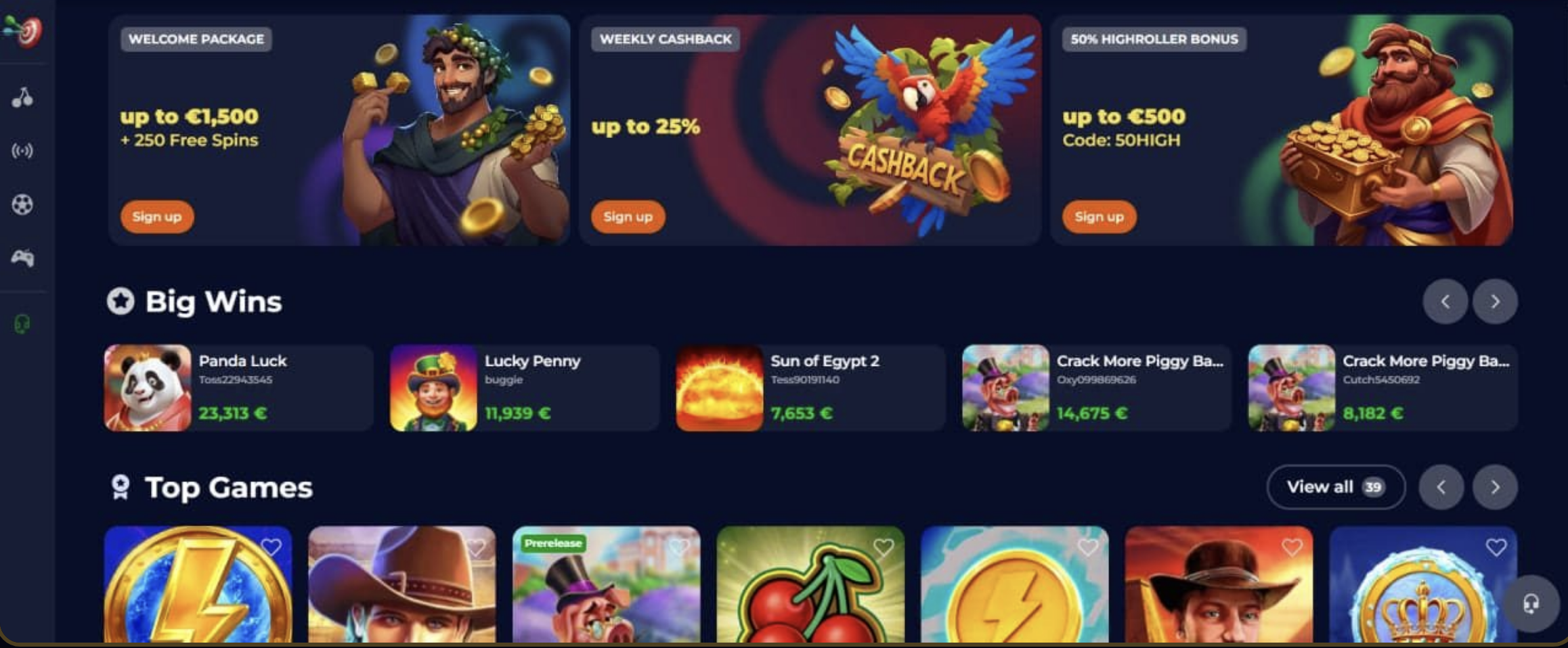Atmospheric online casino lobby with slot games and warm lighting